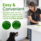 Dog Greens Suplemento Orgánico de Plantas para Perros - Salud de Piel, Pelaje, Digestiva e Inmunológica (12 oz, Paquete de 4)