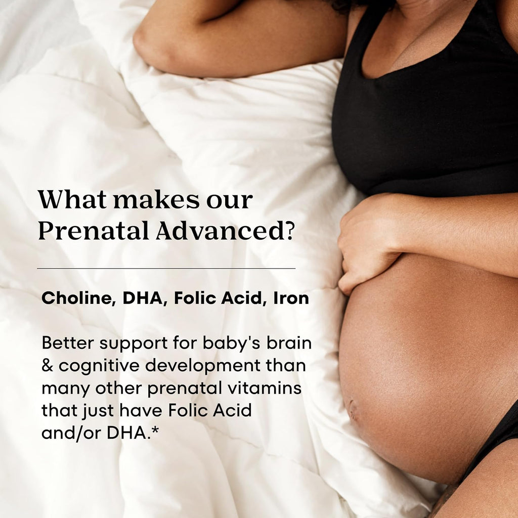 One A Day Prenatal Advanced - Vitaminas Prenatales con Ácido Fólico, Colina, DHA y Hierro, 60 unidades (30 comprimidos + 30 cápsulas blandas)