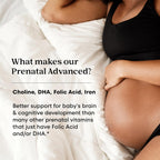 One A Day Prenatal Advanced - Vitaminas Prenatales con Ácido Fólico, Colina, DHA y Hierro, 60 unidades (30 comprimidos + 30 cápsulas blandas)