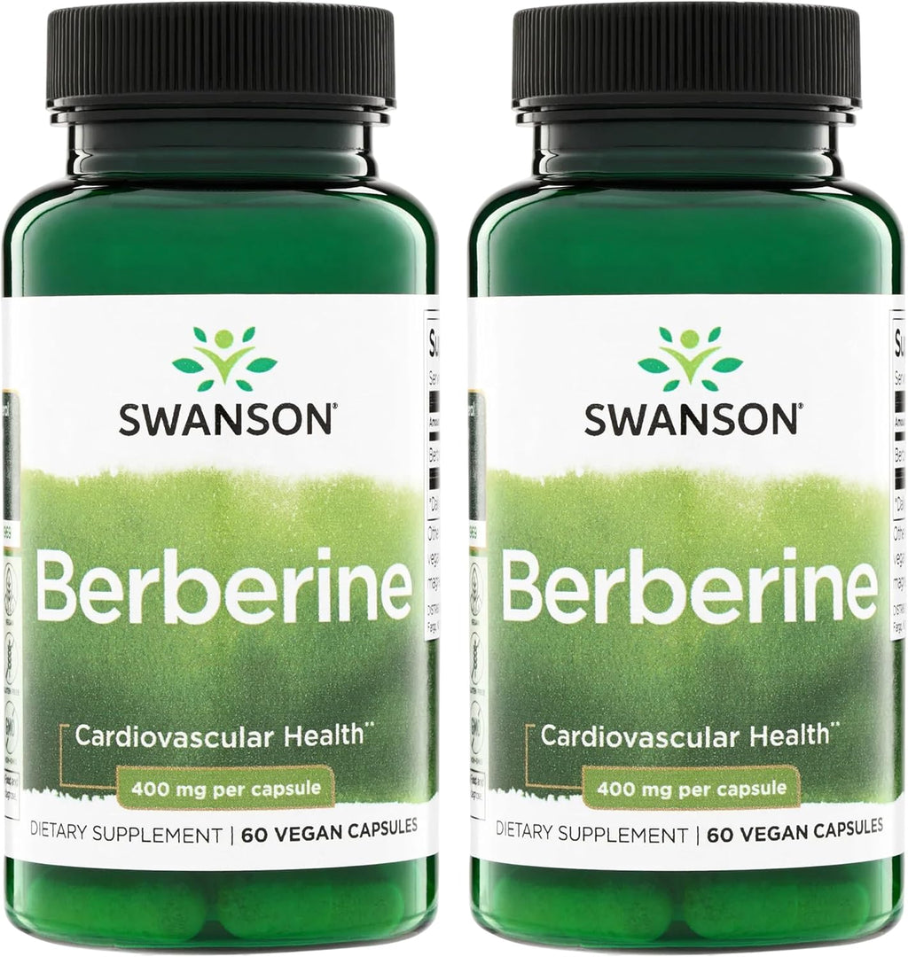 Swanson Berberine HCl 400 mg - 60 Cápsulas Veganas (Pack de 3)