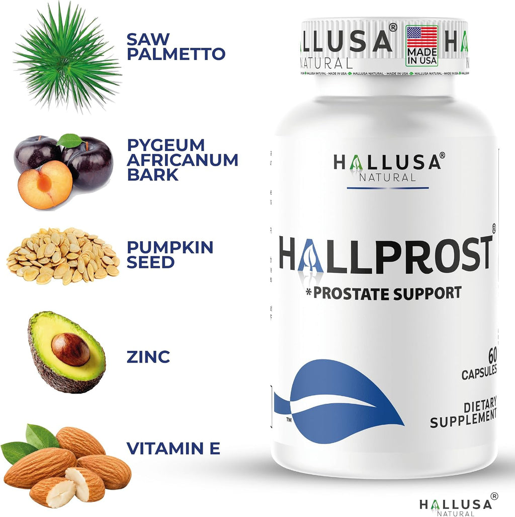 Hallusa Natural HALLPROST - 60 Cápsulas - Suplemento para la Salud de la Próstata
