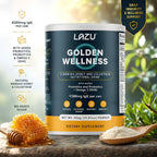 Lazu Golden Wellness Colostro Bovino con Miel de Manuka, Probióticos y Omega-3 - 450g