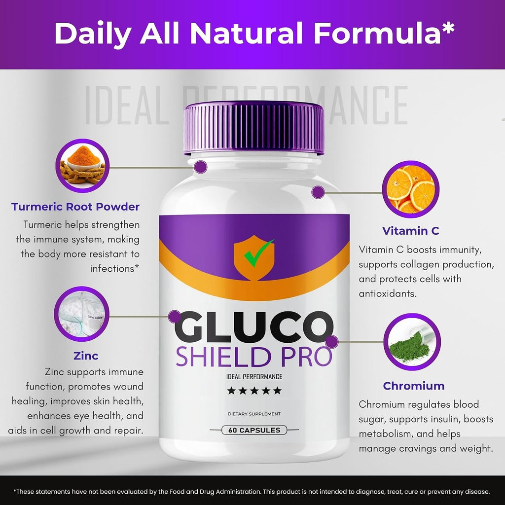 Gluco Shield Pro Advanced Blood Formula Cápsulas (2 Pack)