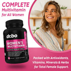 Multivitamínico para Mujeres - Complejo Natural con Magnesio y Zinc - Sin Hierro ni Soja