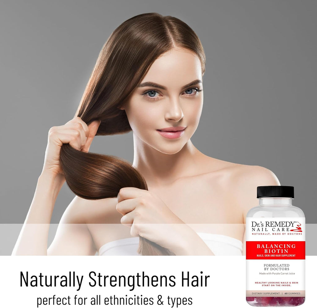 Dr.'s Remedy Biotina Gominolas para Cabello, Piel y Uñas - 5.000 mcg - Vegano y Sin Gluten