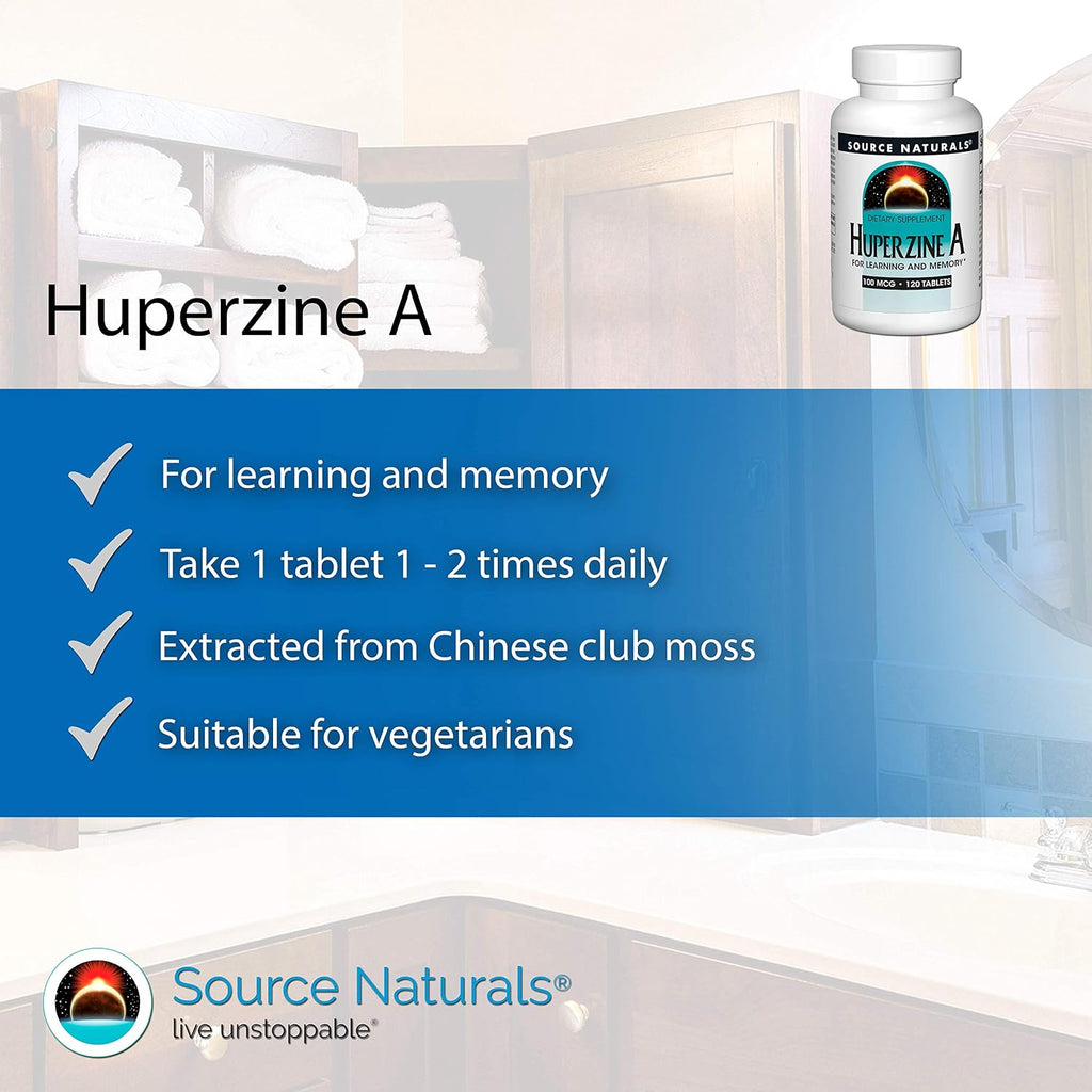 Source Naturals Huperzine A 100 mcg - 120 Comprimidos