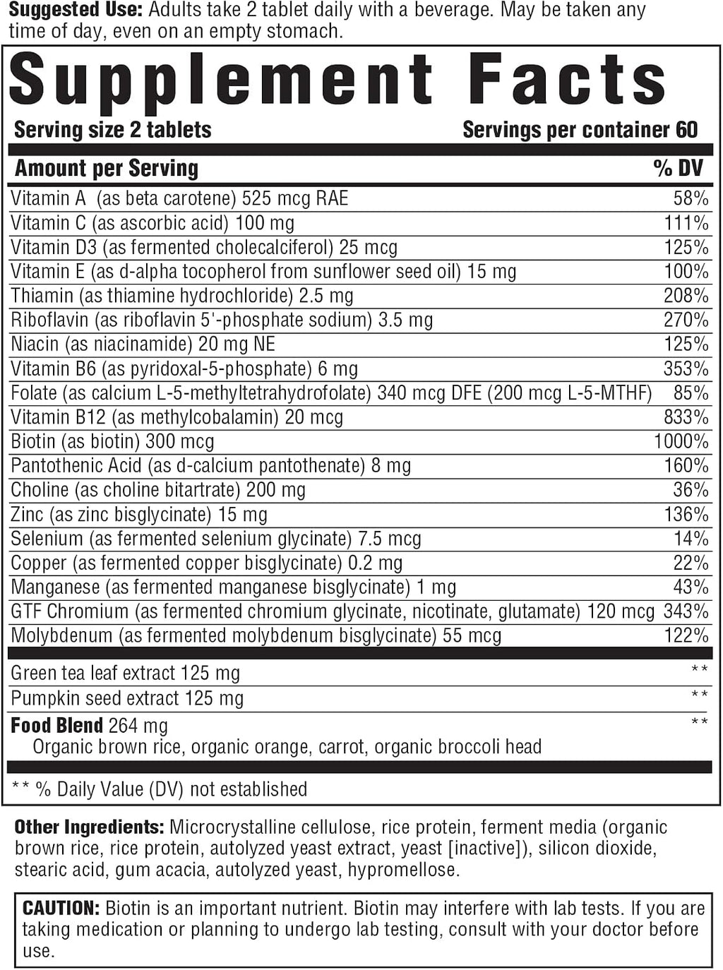 INNATE Response Formulas Men's 55+ Multivitamin, with Vitamin C, B12, D3, Choline and Methylfolate - 120 Vegan Tablets (60 Servings)