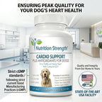 Nutrition Strength Cardio Support for Dogs with Antioxidants, L-Carnitine, L-Taurine, Coenzyme Q10 and Vitamin E, 120 Chewable Tablets