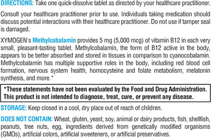 XYMOGEN Metilcobalamina 5 mg - 120 – Personas mayores de 50 años: La absorción de B12 disminuye con la edad debido – Image 7