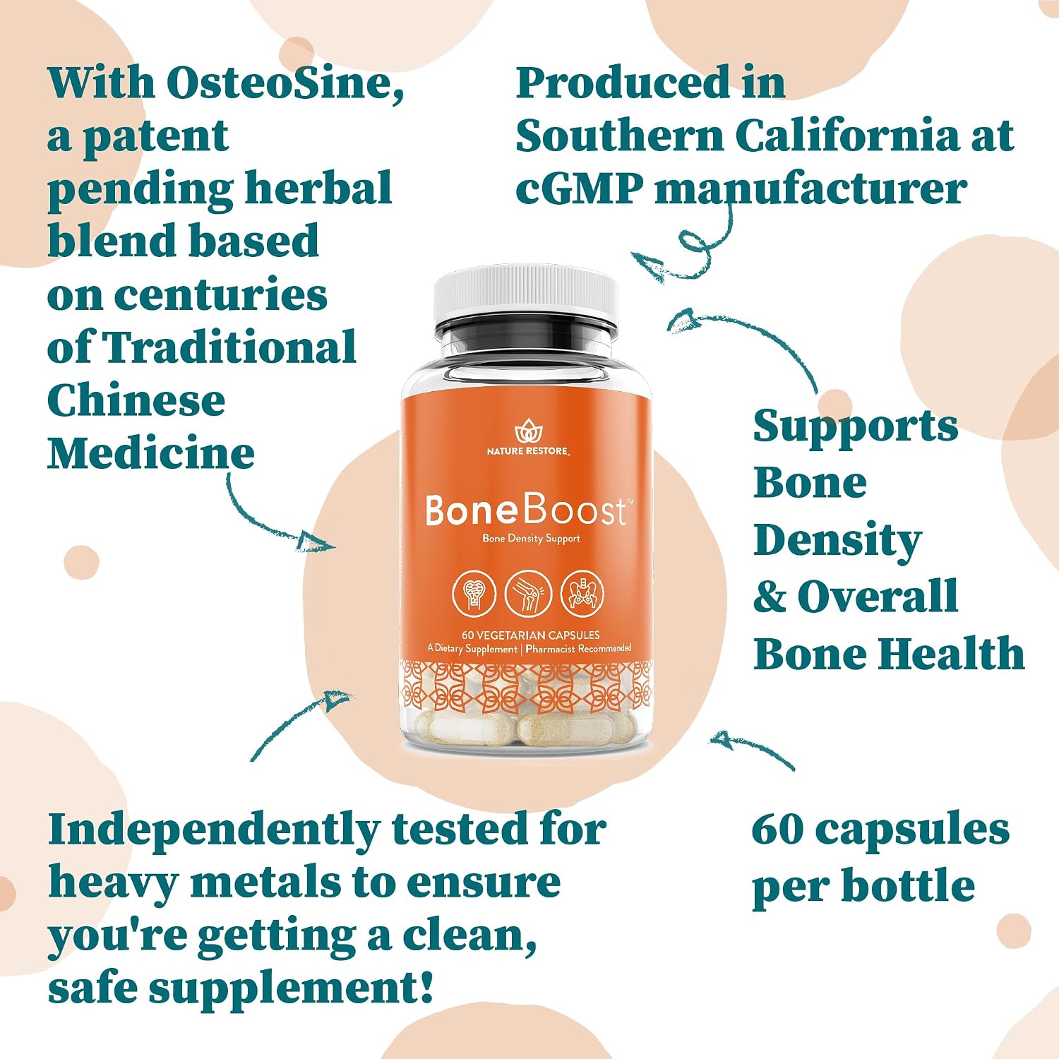 Nature Restore BoneBoost - Suplemento Natural para la Salud Ósea (60 Cápsulas)