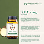 MD Prescriptives DHEA 25mg - Complemento alimenticio a base de ñame silvestre - 60 cápsulas vegetarianas