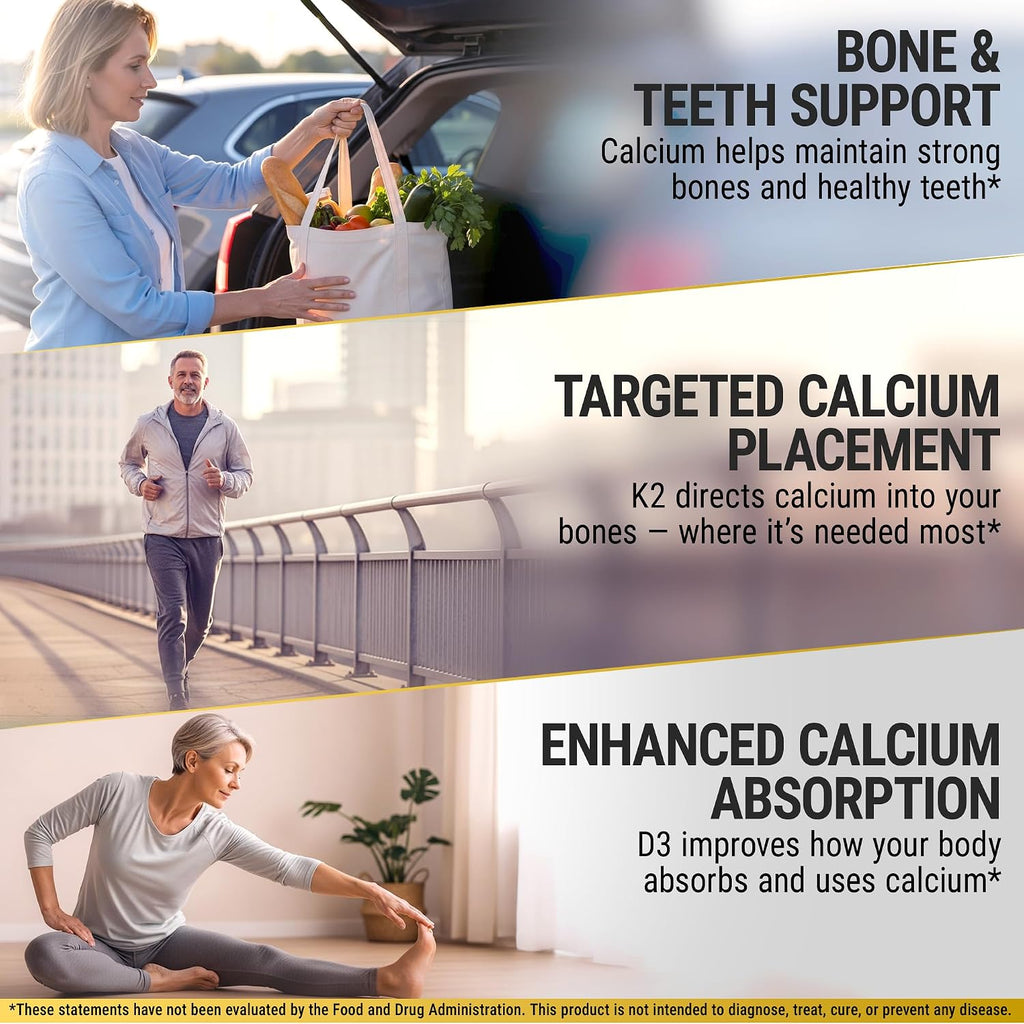 New Elements Vitamin D3 K2 Gummies 10000 IU con Calcio 100mg