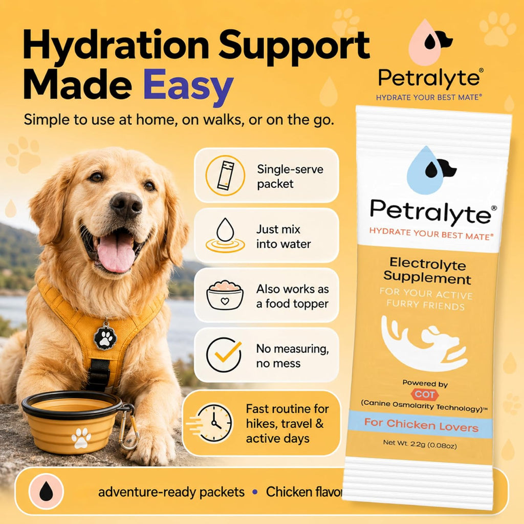 Petralyte Electrolitos y Articulaciones para Perros - Sabor Pollo - 16 Sobres