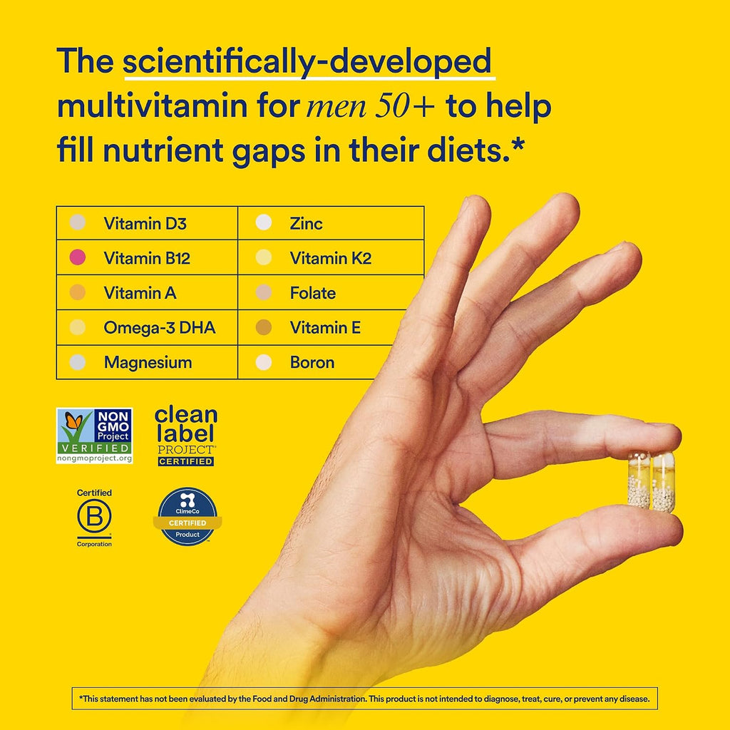 Ritual Multivitamínico Diario Hombres 50+ - 60 Cápsulas Veganas con Menta