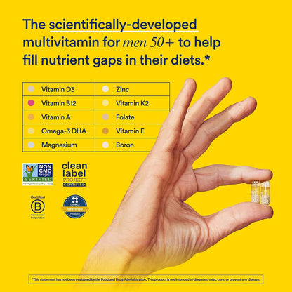 Ritual Multivitamínico Diario Hombres 50+ - 60 Cápsulas Veganas con Menta – Image 2