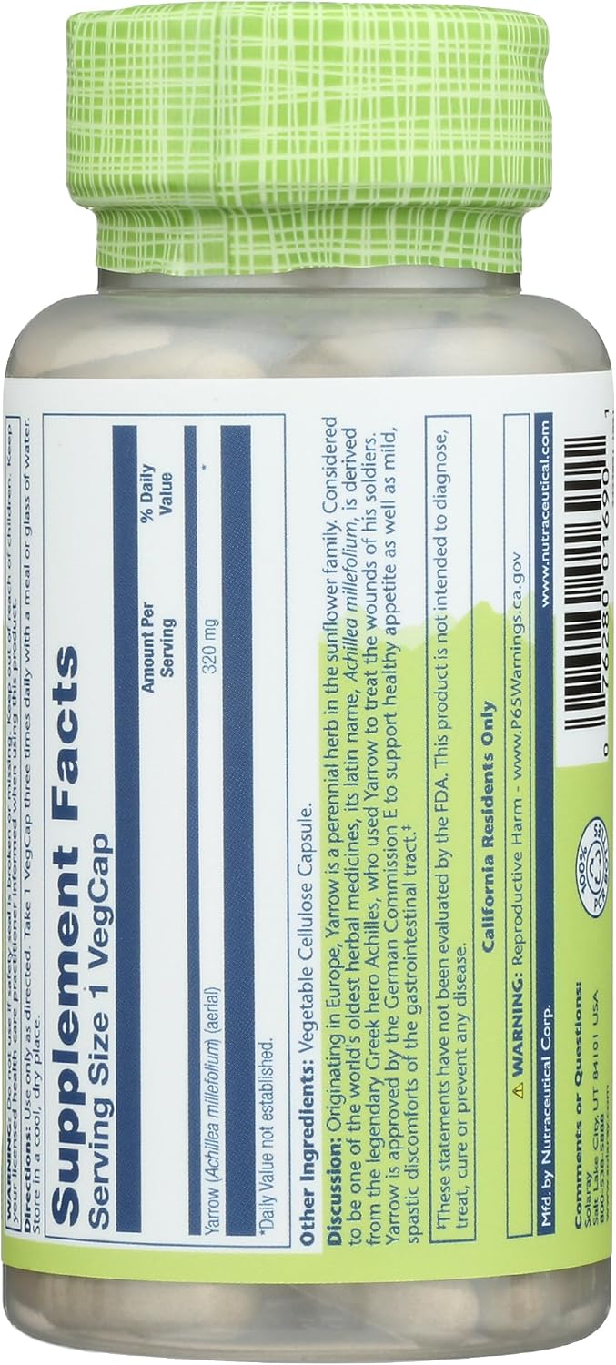 SOLARAY True Herbs Milenrama 320 mg, 100 Cápsulas Vegetales