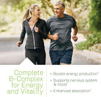 Irwin Naturals Mega B-Complex - 60 Cápsulas Blandas Líquidas - Complejo B con Vitamina B12, Folato B9, Biotina B7, B1, B2, B3, B5, B6 y MCT