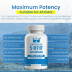 L-Metilfolato 7.5 mg + Complejo B - 5-MTHF, B6 y B12 Metilcobalamina - 60 Cápsulas - Fórmula Profesional