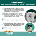 Wellnergy Probióticos y Prebióticos Diarios en Masticables Suaves para Perros y Gatos - 60 unidades