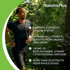 NaturesPlus Source of Life Garden Vitamin C – 60 Capsules – Organic Amla Vitamin C with Bioflavonoids