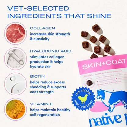 Native Pet Skin & Coat Chews - Omega 3 para Perros, 120 unidades – Image 4