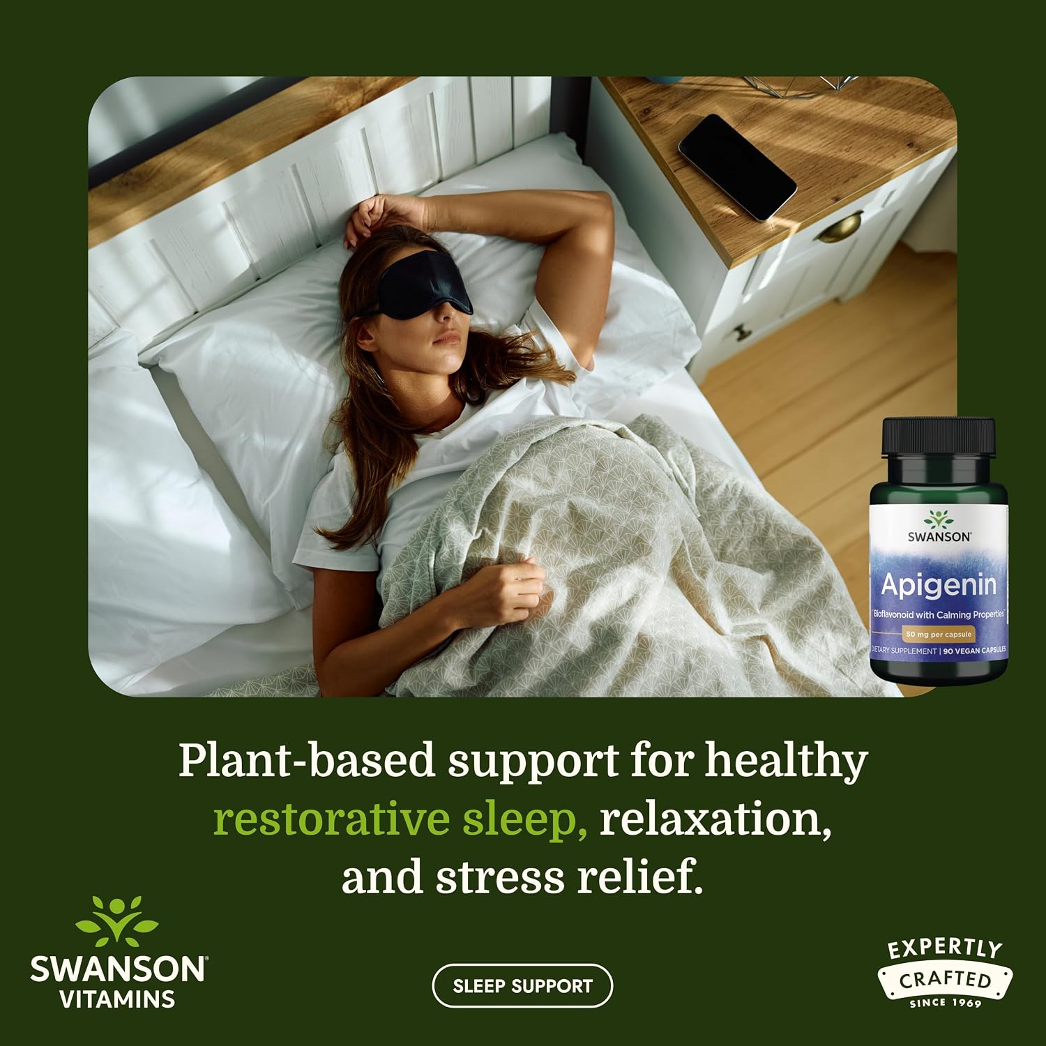 Swanson Apigenin – 90 Cápsulas, 50 mg