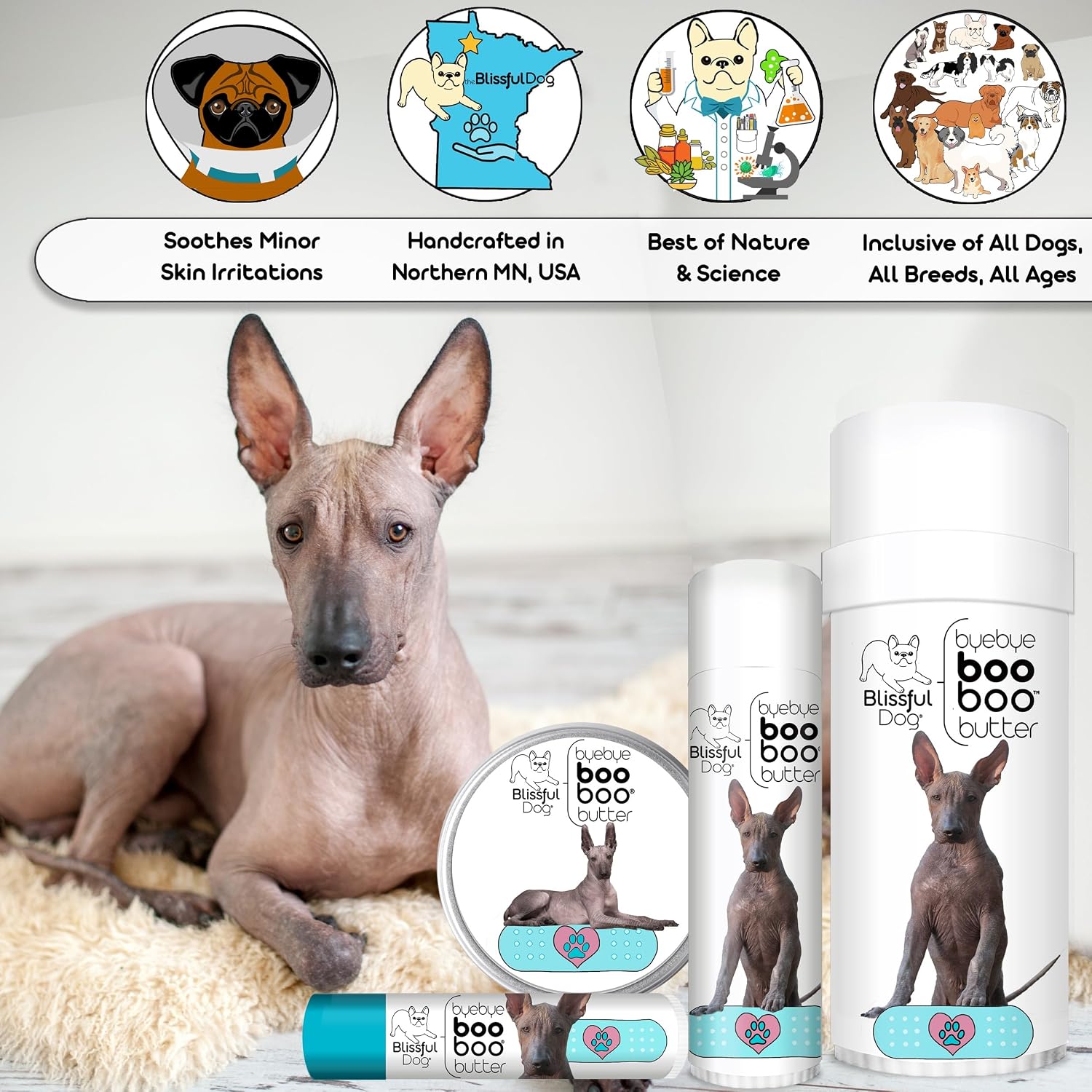 The Blissful Dog Xoloitzcuintli Boo Boo Butter (16 oz)