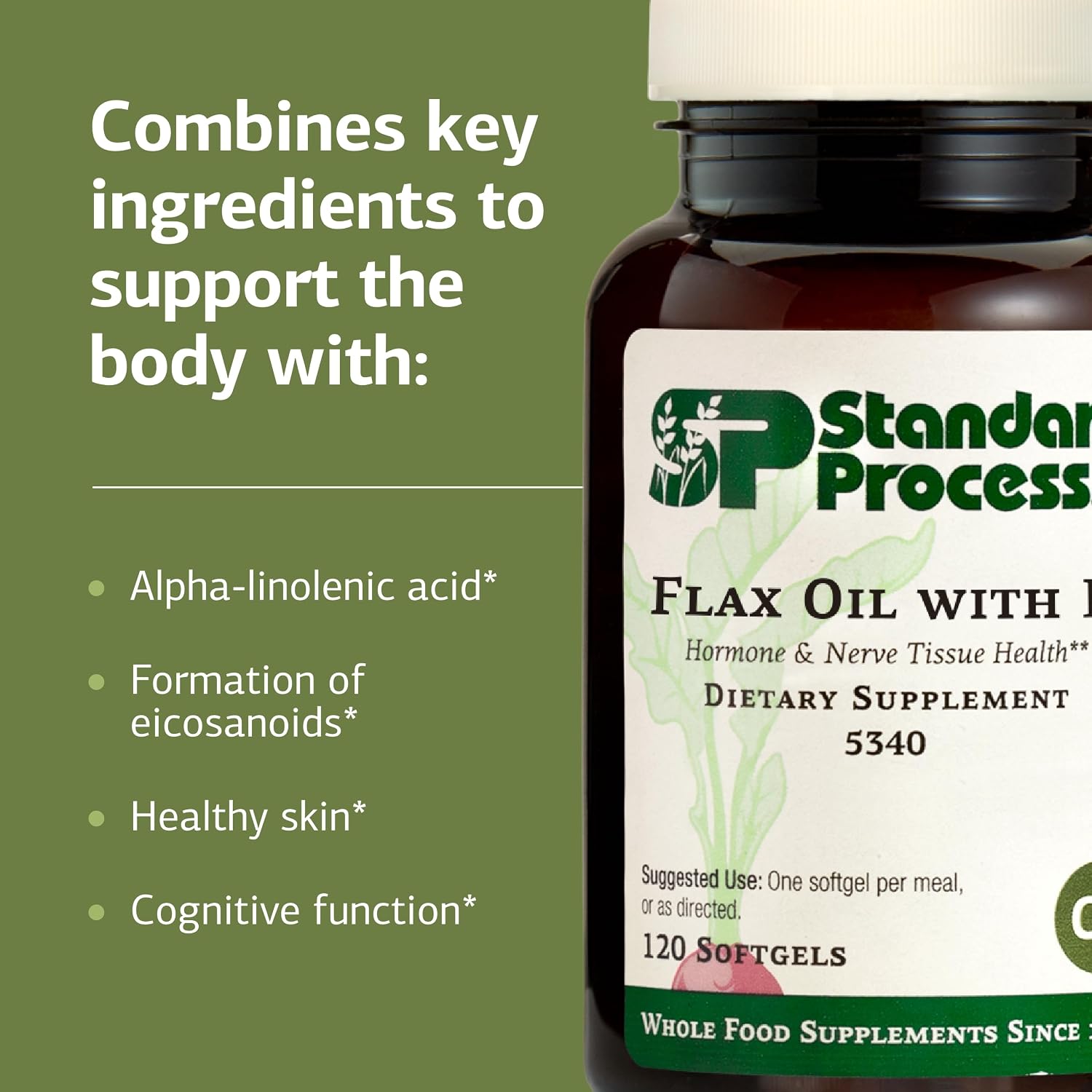 Standard Process Aceite de Lino con B6 - 120 Cápsulas Blandas