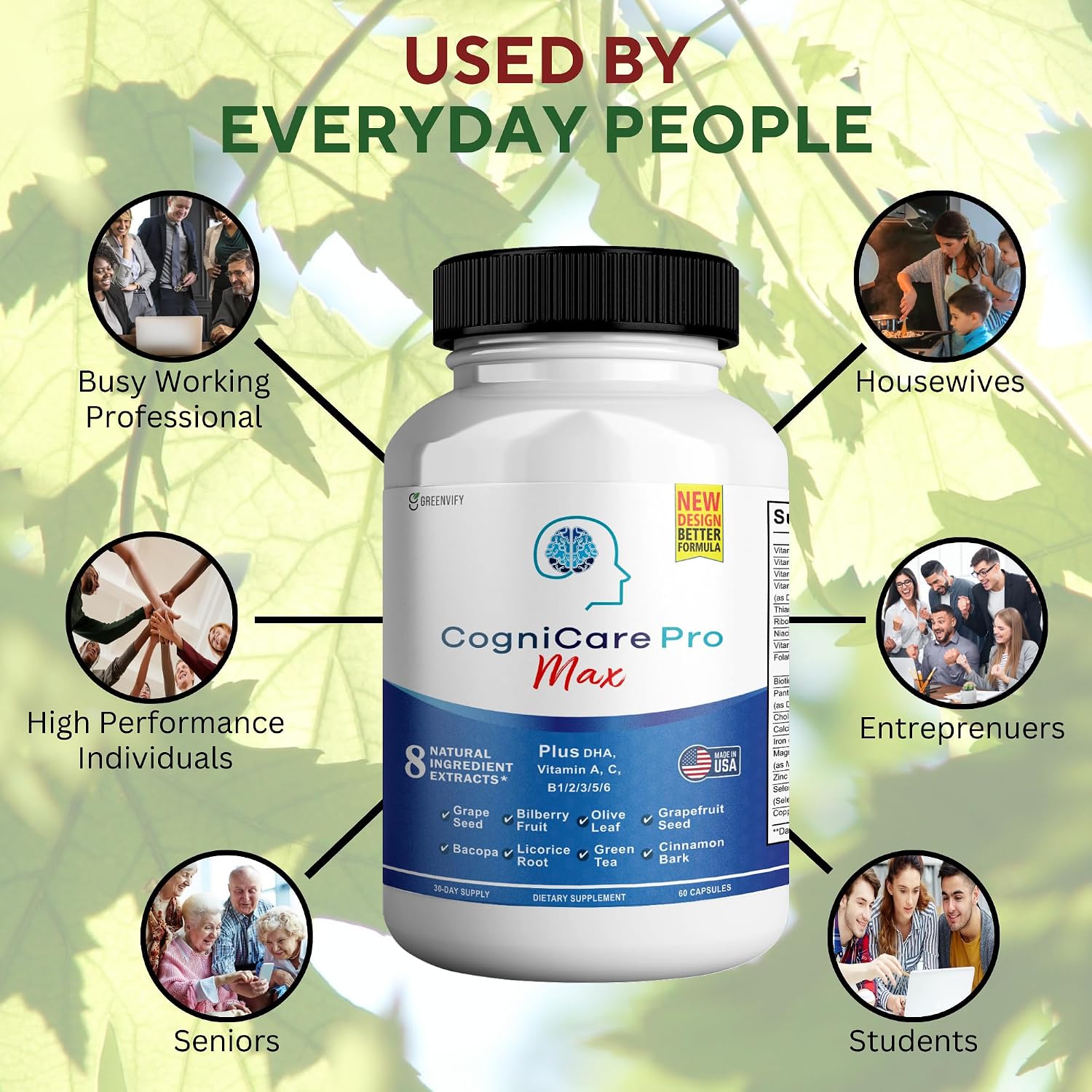 Cognicare Pro Max - Suplemento para el apoyo cerebral, mejora de memoria y concentración - 60 cápsulas naturales
