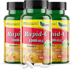America Medic & Science Rapid-C 1000mg Vitamina C - Pack de 3 (100 comprimidos cada uno)