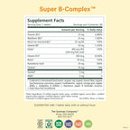 PURE SYNERGY Super B-Complex | Complejo de vitamina B elaborado con alimentos integrales ecológicos | Suplemento vegano con vitamina B12, niacina y folato naturales | para energía, concentración y estado de ánimo (60 comprimidos)