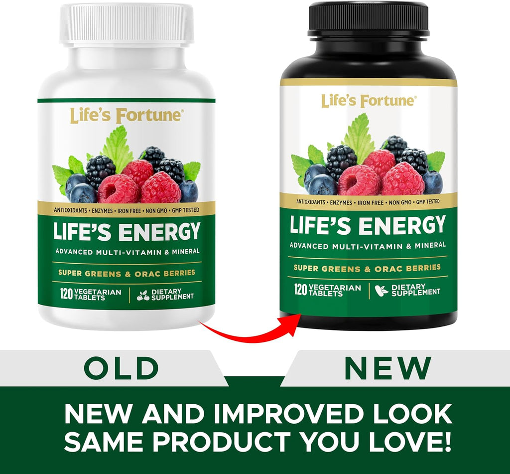 Life's Energy Advanced Daily Multivitamin con Super Greens - 120 Comprimidos