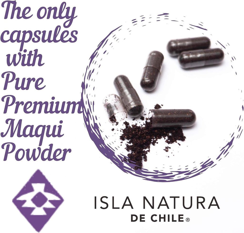 Cápsulas de Maqui Orgánico Isla Natura de Chile