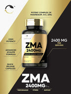 Carlyle ZMA - Suplemento de Zinc, Magnesio y Vitamina B6 | 90 Cápsulas | Sin Gluten y No-GMO