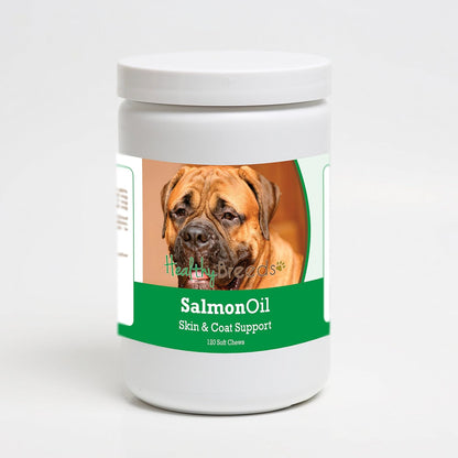Healthy Breeds Bullmastiff Salmon Oil Soft – Fuente del pescado: El aceite de salmón de aguas limpias garantiza un – Image 1