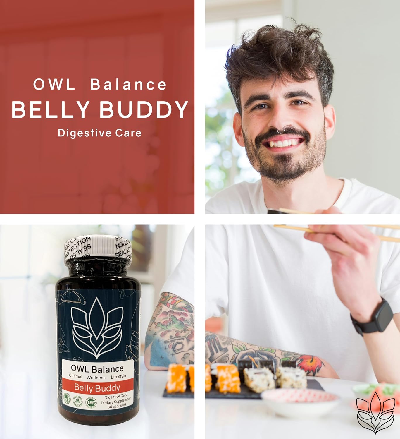 Belly Buddy Advanced Gut Health Support - Probióticos, Prebióticos y Enzimas Digestivas
