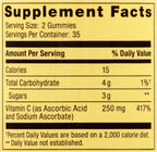 Spring Valley - Gominolas de Vitamina C 240 mg, 70 Gominolas de Naranja