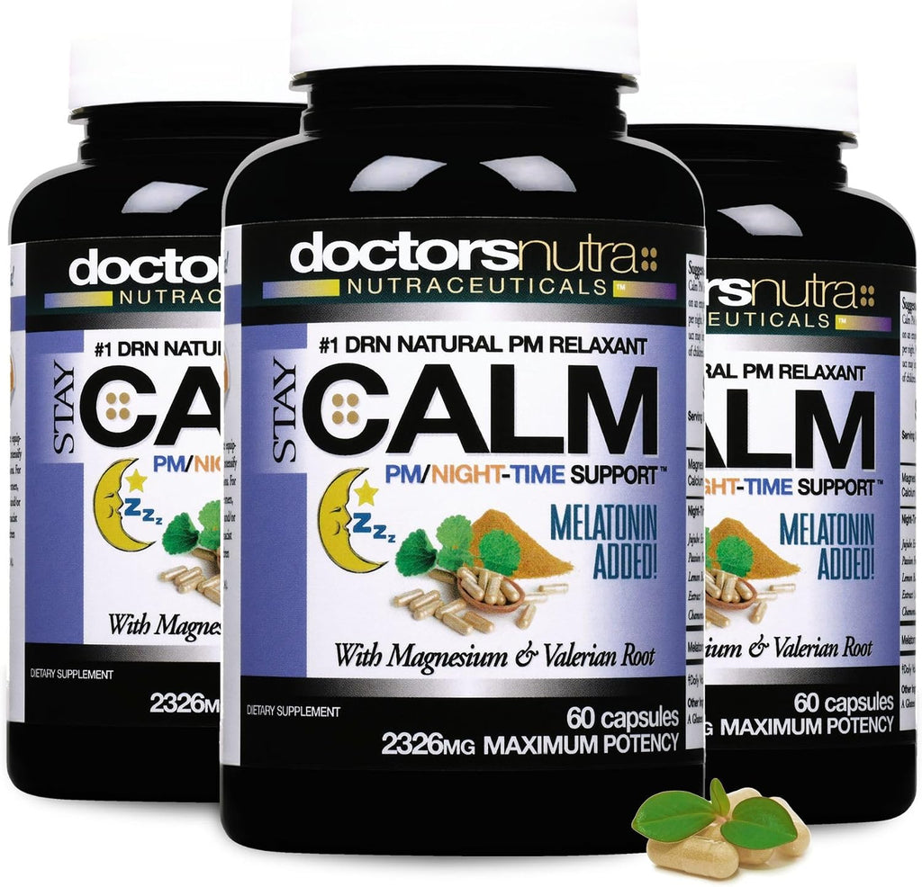 B-Calm-PM de Doctors Nutra: Suplemento Nocturno con Ashwagandha y Melatonina (30 Cápsulas)