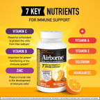 Airborne Vitamina C 1000 mg Comprimidos Masticables Sabor Cítricos - 96 Comprimidos
