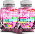 Clean Nutraceuticals Biotina Colágeno Keratina Gominolas para Piel, Cabello y Uñas