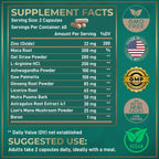 Suplemento de Fertilidad para Hombres - Maca, Ashwagandha, Zinc - Wild Fuel (120 Cápsulas)