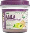 BareOrganics Amla Powder - Polvo de Amla Orgánico, Superalimento de Grosella India, para Batidos, Tés y Recetas, Sin OGM, Vegano, 227 g