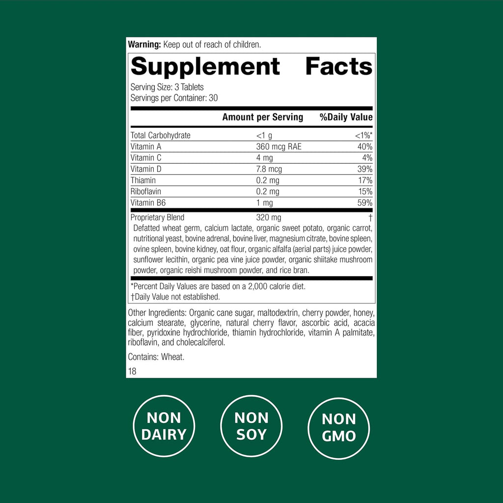 Standard Process Catalyn Chewable - Suplemento de Alimentos Integrales para la Función Celular - 90 Comprimidos