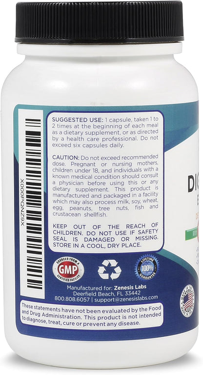 Zenesis Labs Digestive Enzymes - Multienzima Digestivo con 18 Enzimas - 90 Cápsulas – Image 3