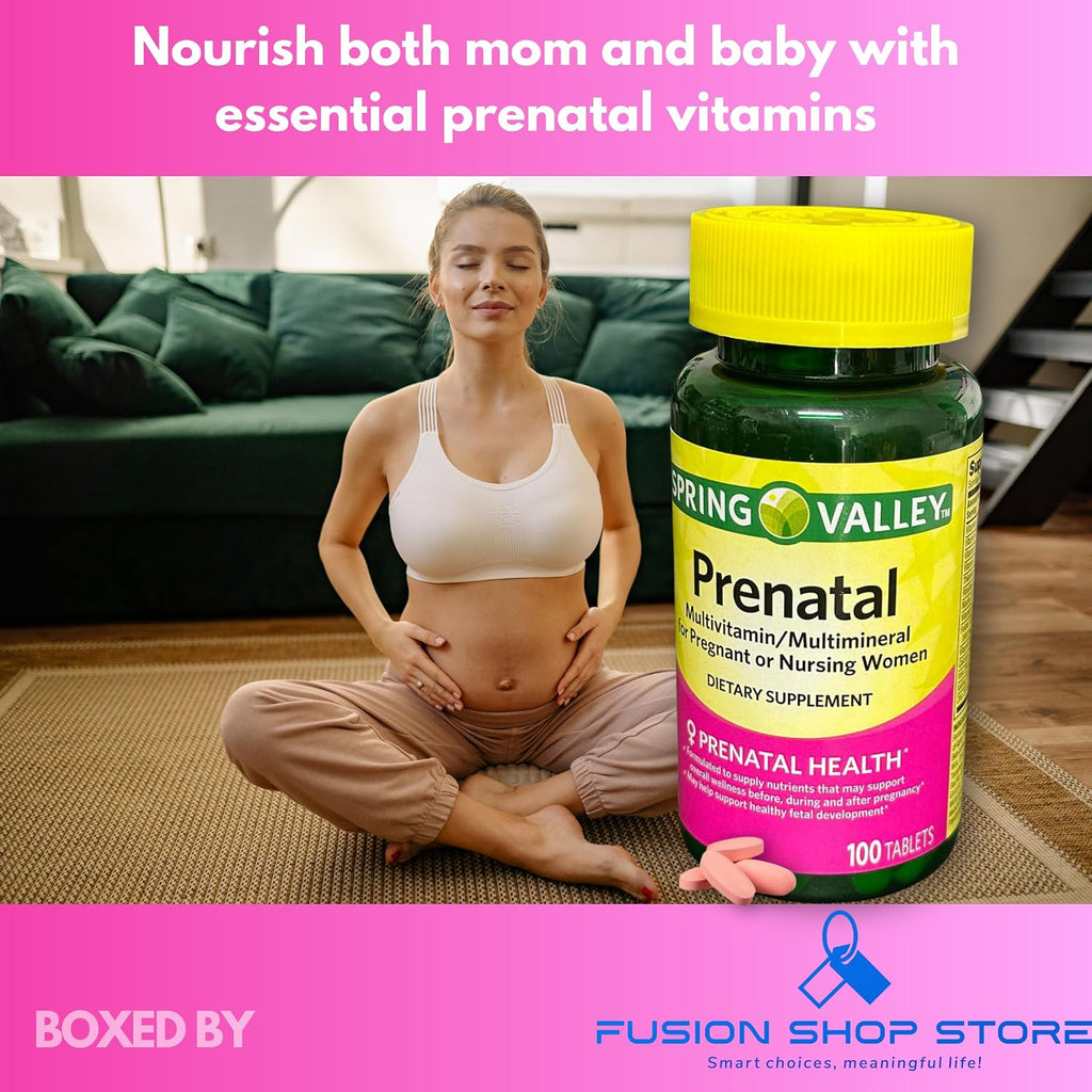 Vitaminas Prenatales - Multivitamínico Multimineral para Embarazadas y Mujeres en Lactancia - 100 Comprimidos
