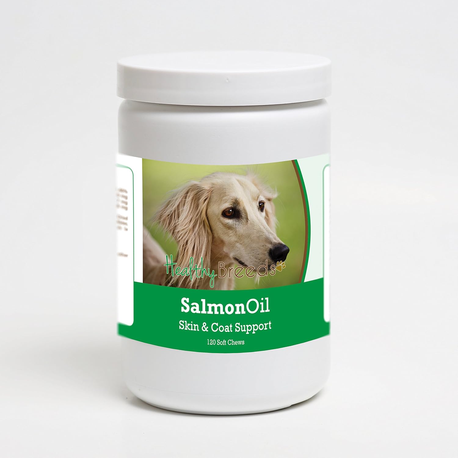 Healthy Breeds Saluki - Snacks blandos de aceite de salmón para perros 120 unidades