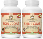 Makondo Pets Suplemento de Aceite de Pescado y Omega 3 para Perros y Gatos - Alivio de Picor, Piel Seca y Alergias (2 Paquetes, 120 Comprimidos)