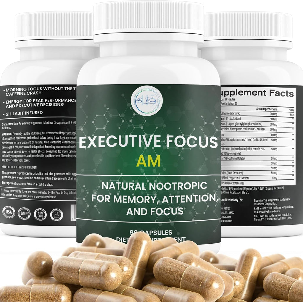 Executive Focus Suplemento Nootrópico AM – Memoria, Enfoque y Energía Natural