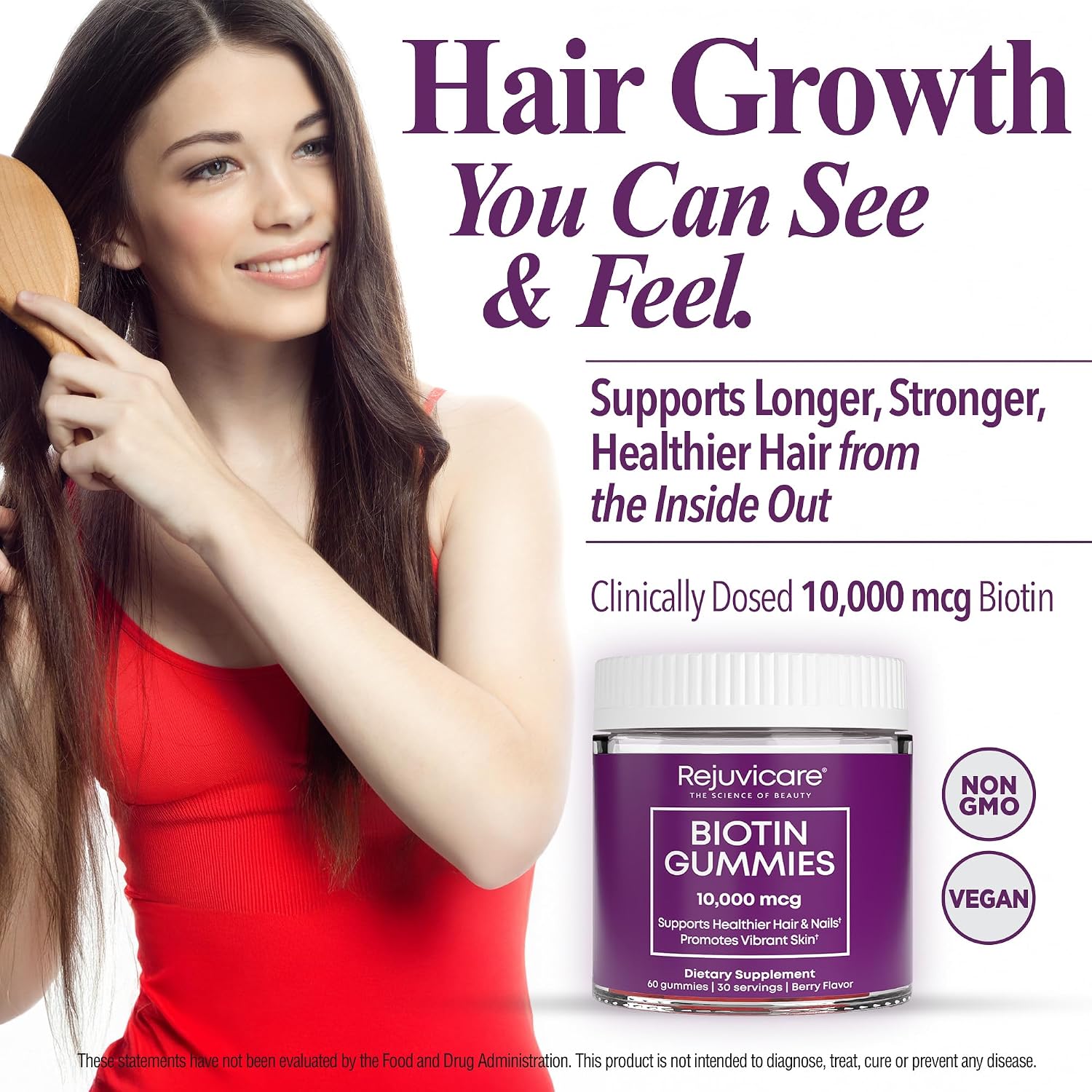 Windmill Rejuvicare Biotin Gummies 10,000 mcg, 60 unidades, Sabor Bayas