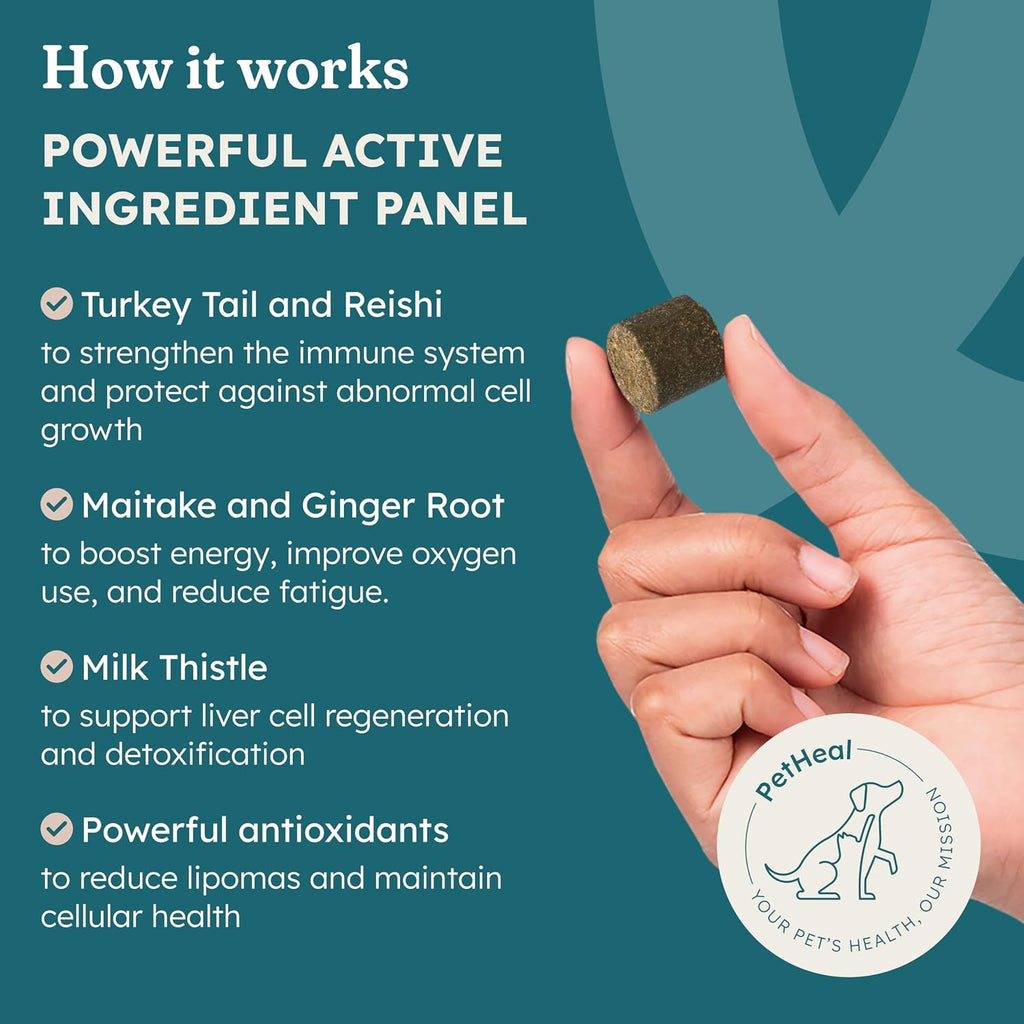 PetHeal Immune Plus Chews para Perros - Suplemento Inmune Natural - 30 Masticables Sabor Cerdo